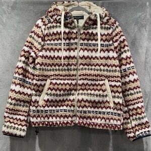 Rag & Bone Fair Isle Sherpa Hoodie Size XS Full Zip Side Pockets